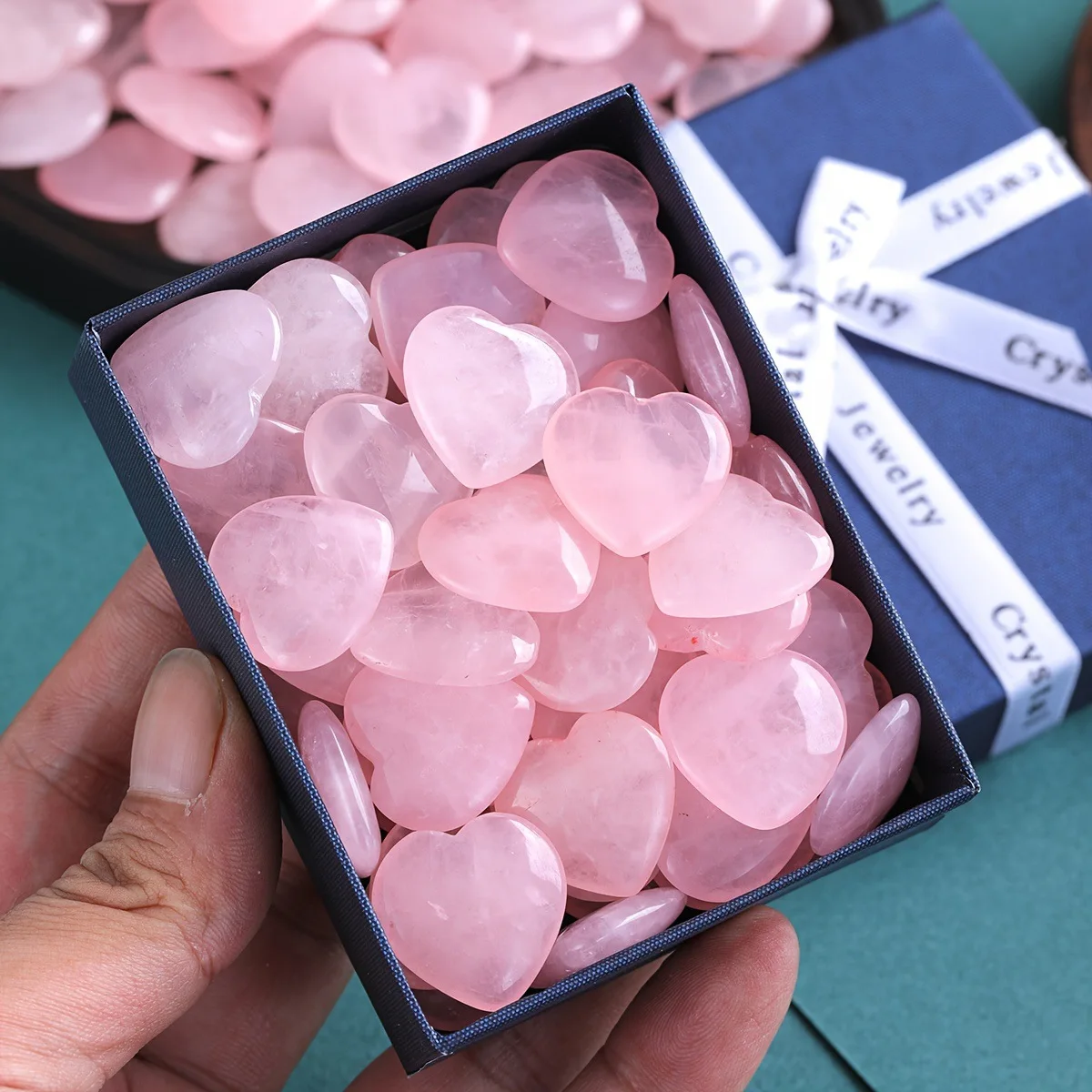 20/30/50PCS Rose Quartz Heart Crystal Set – Polished Stones for Healing, Reiki, and Valentine’s Gifts 1 20/30/50PCS Rose Quartz Heart Crystal Set – Polished Stones for Healing, Reiki, and Valentine’s Gifts