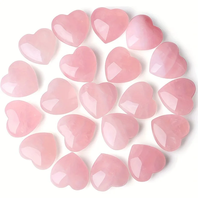 20/30/50PCS Rose Quartz Heart Crystal Set – Polished Stones for Healing, Reiki, and Valentine’s Gifts 3 20/30/50PCS Rose Quartz Heart Crystal Set – Polished Stones for Healing, Reiki, and Valentine’s Gifts - Image 3