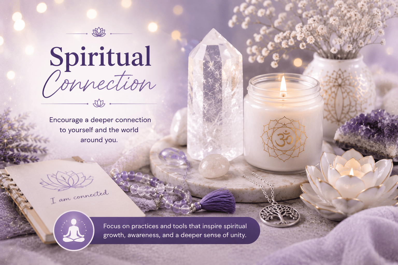crown chakra colors crystal and candle