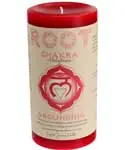 Root Chakra Pillar Candle 3" X 6"