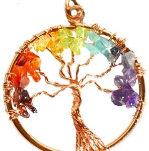 7 Chakra Tree of Life Pendant – Copper Color