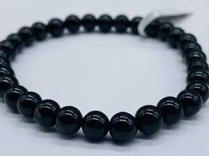 6mm Black Tourmaline Crystal Bracelet