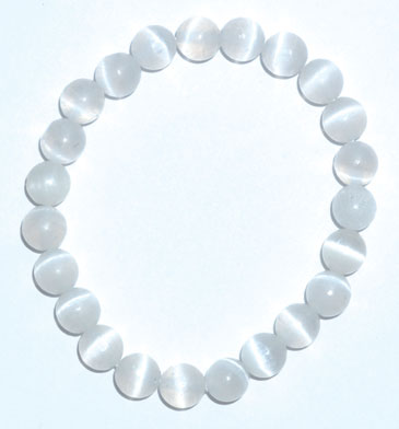 8mm Selenite Crystal Bracelet 1 8mm Selenite Crystal Bracelet