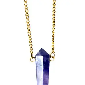 Amethyst Double Terminated Crystal Pendant with Chain