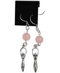 Rose Quartz Goddess Earrings