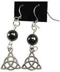 Hematite Triquetra Earrings