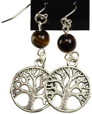 Tiger Eye Tree Of Life Earrings 1 Tiger Eye Tree Of Life Earrings