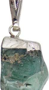 Aquamarine Tumbled Crystal Pendant