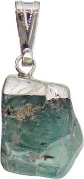 Aquamarine Tumbled Crystal Pendant 1 Aquamarine Tumbled Crystal Pendant