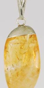 Citrine Tumbled Crystal Pendant