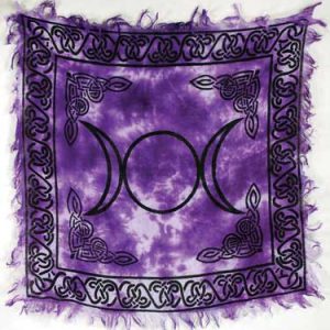 Triple Moon Altar Cloth 18 x 18