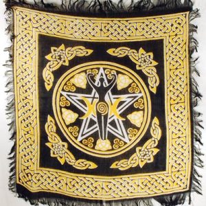 Pentagram Goddess Altar Cloth 18 x 18