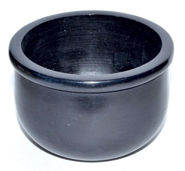 Black Stone Scrying Bowl Smudge Pot 3 inch 1 Black Stone Scrying Bowl Smudge Pot 3 inch
