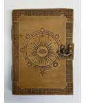 5 x 7 Moon Phase Embossed Leather Journal With Latch