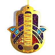 Hamsa Hand with Crystals