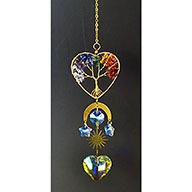 13 1/2" 7 Chakra Heart Sun Catcher