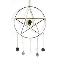 Pentagram with Stones Wall Hanging
