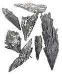 Black Kyanite, Broom Untumbled Stones — 1 lb