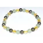 6mm Green Aventurine, Citrine & Pyrite Bracelet