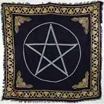 36 x 36 Gold Bordered Pentagram Altar Cloth