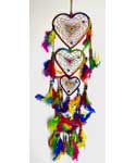 12" Rainbow Heart Dream Catcher