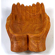 7-Inch Wood Hand Offering Bowl