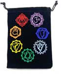 Set of 10 5 x 7 Chakra Black Velveteen Bags