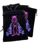 Set of 10 5 x 7 Goddess Black Velveteen Bags