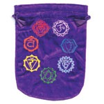6 x 8 7 Chakra Purple Velveteen Bag