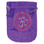 6 x 8 Om Purple Velveteen Bag