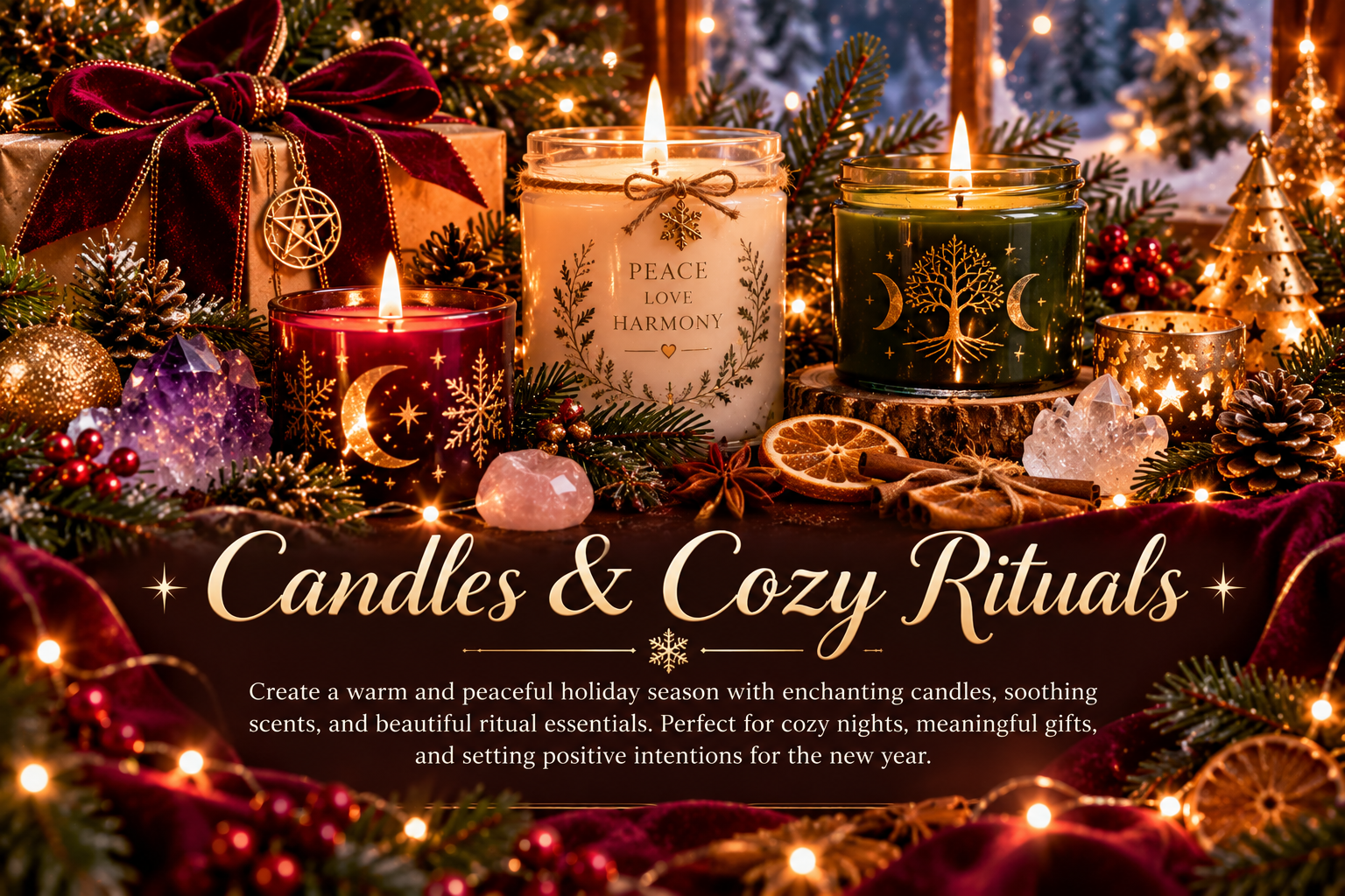 Christmas Gifts & Winter Magic 3 Candles Cozy Rituals