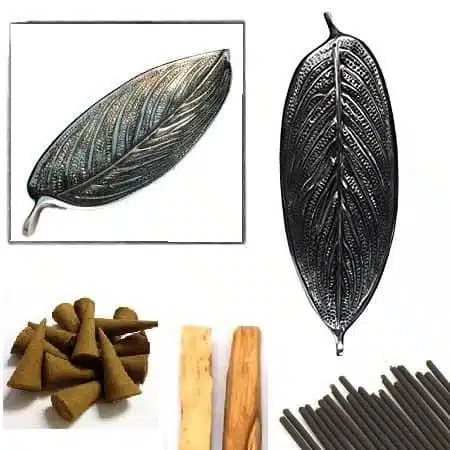 Leaf Incense Burner + Free Gifts – 10″ Aluminum Dish